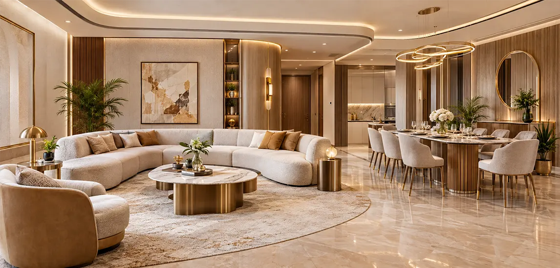 Interior design at Shahrukhz Residences