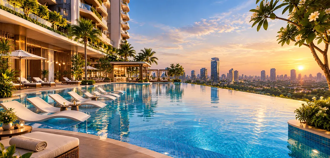 Swimming pool at Shahrukhz Residences